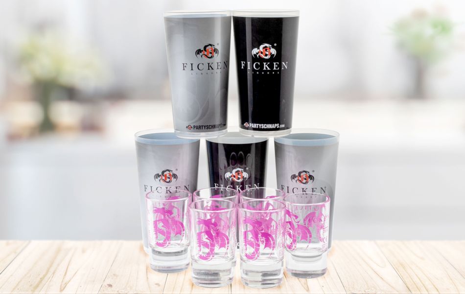 FICKEN Becher und Shot Gläser