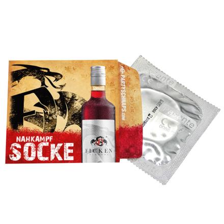 FICKEN Kondome mit witziger Verpackung – praktisches Gimmick und Gesprächsstarter für Junggesellenabschiede.